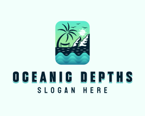 Ocean Beach Vacation logo design