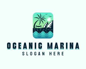 Ocean Beach Vacation logo design