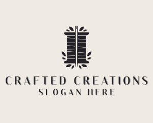 Sewing Thread Needle logo design