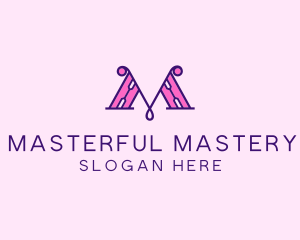 Stylish Feminine Company Letter M logo design