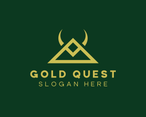 Gold Triangle Horns logo design