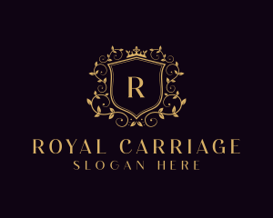 Royal Shield Floral Wreath  logo design