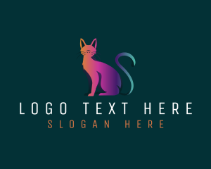 Wildcat - Digital Feline Cat logo design