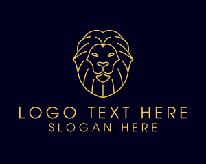 Wild Lion Animal logo