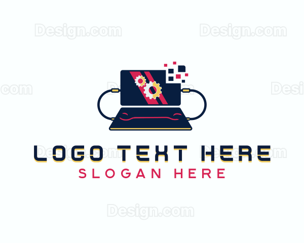 Laptop Tech Programming Logo