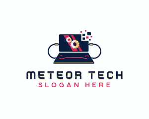 Laptop Tech Programming logo design