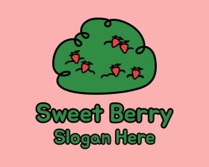 Strawberry Bush Doodle logo design