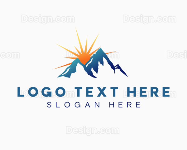 Mountain Peak Sunset Logo