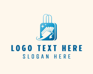 Shop - Book Shopping Bag logo design