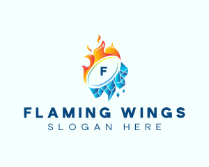 Fire Ice HVAC logo design