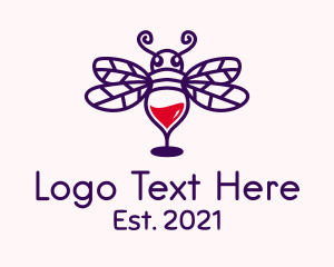 Bee Wine Glass  logo