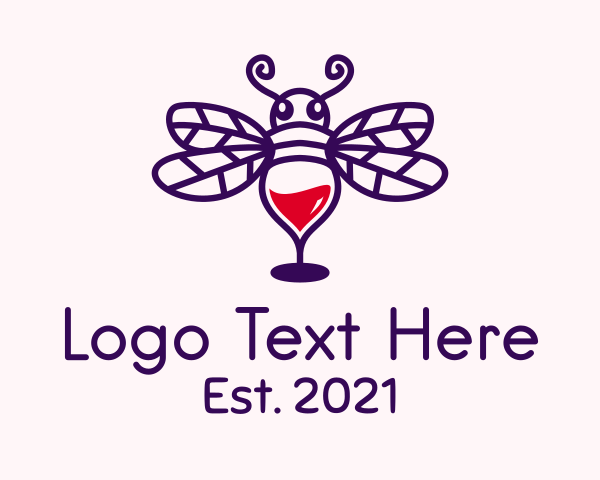 Bee Wine Glass  logo