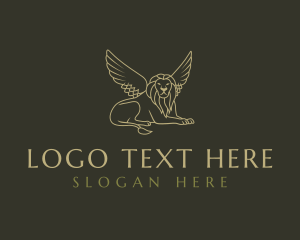 Luxurious Winged Lion logo