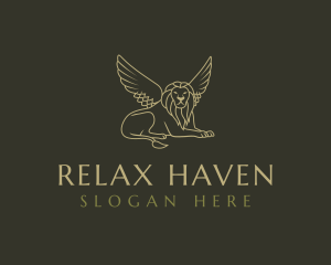 Luxurious Winged Lion Logo