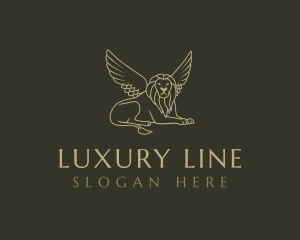 Luxurious Winged Lion logo design