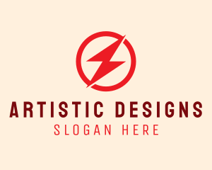 Fast Lightning Bolt logo design