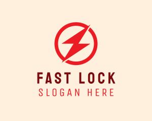 Fast Lightning Bolt logo design