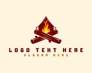 Fire - Camp Fire Wood logo design