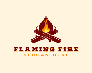 Camp Fire Wood logo design