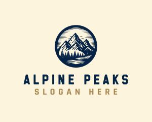 Adventure Mountain Peak logo design