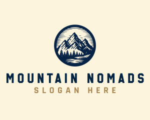 Adventure Mountain Peak logo design