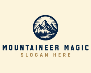 Adventure Mountain Peak logo design