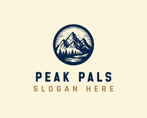 Adventure Mountain Peak logo design