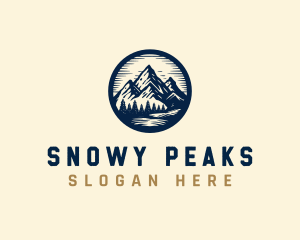 Adventure Mountain Peak logo design