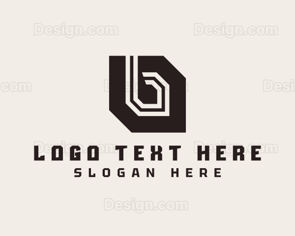 Tech Geometric Letter B Logo