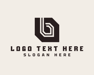 Tech Geometric Letter B logo