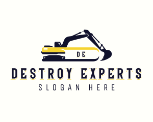 Builder Demolition Excavator logo design