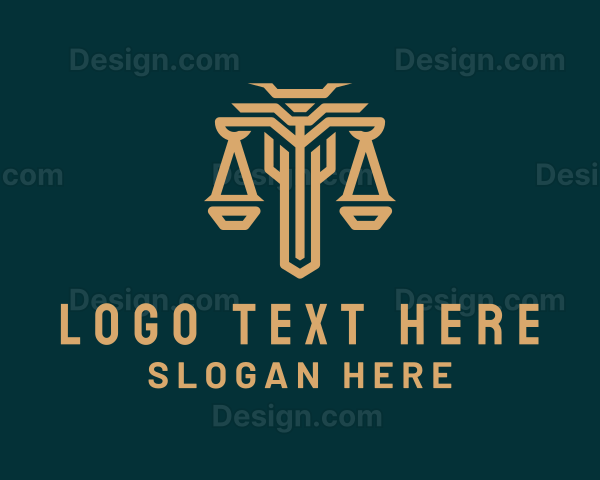 Elegant Legal Justice Scale Logo