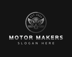 Wing Piston Engine Motor logo