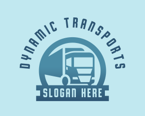 Logistics Truck Transportation logo design