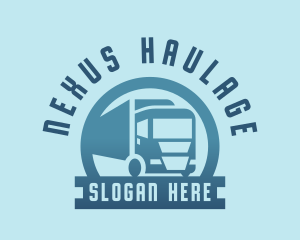 Logistics Truck Transportation logo design