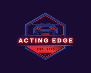 Neon Car Racing logo design