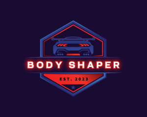 Neon Car Racing logo design