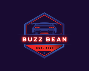 Neon Car Racing logo design