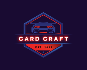 Neon Car Racing logo design