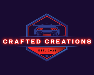 Neon Car Racing logo design