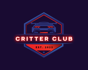 Neon Car Racing logo design