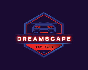 Neon Car Racing logo design