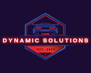 Neon Car Racing logo design