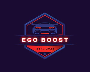 Neon Car Racing logo design