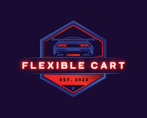 Neon Car Racing logo design