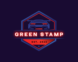 Neon Car Racing logo design