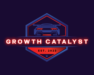 Neon Car Racing logo design