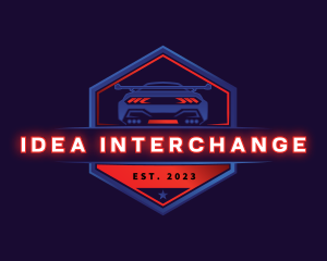 Neon Car Racing logo design