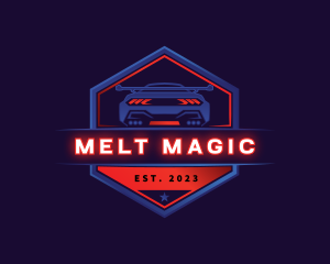 Neon Car Racing logo design