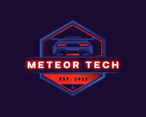 Neon Car Racing logo design